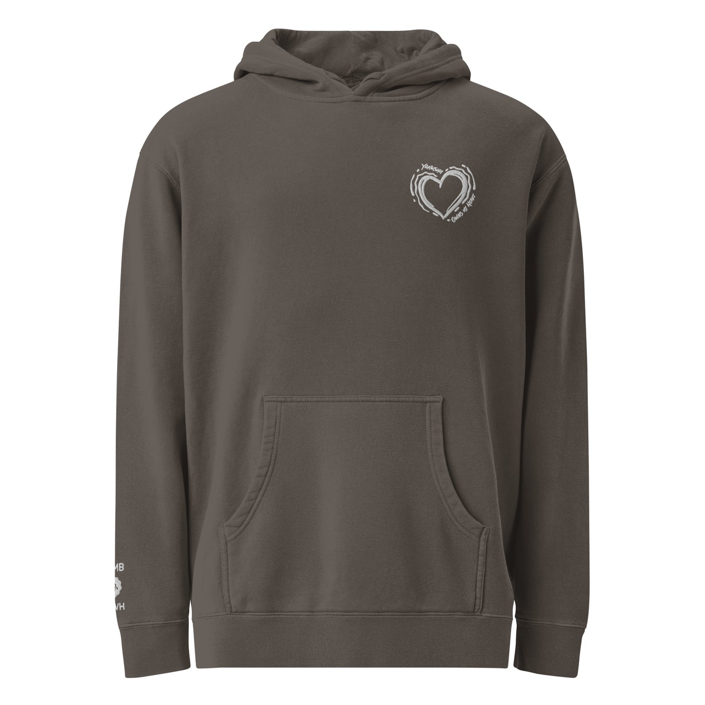 Yahusha Owns My Heart Hoodie Pigment Dyed Hoodie - Matthew 22:21 Christian Apparel