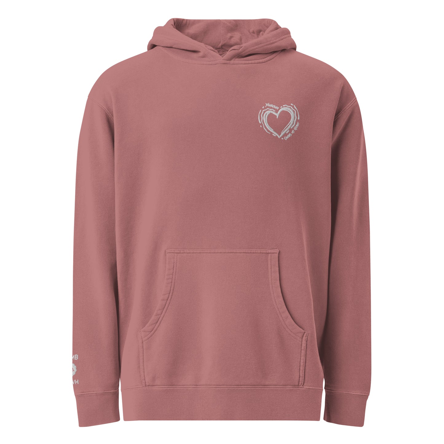 Yahusha Owns My Heart Hoodie Pigment Dyed Hoodie - Matthew 22:21 Christian Apparel